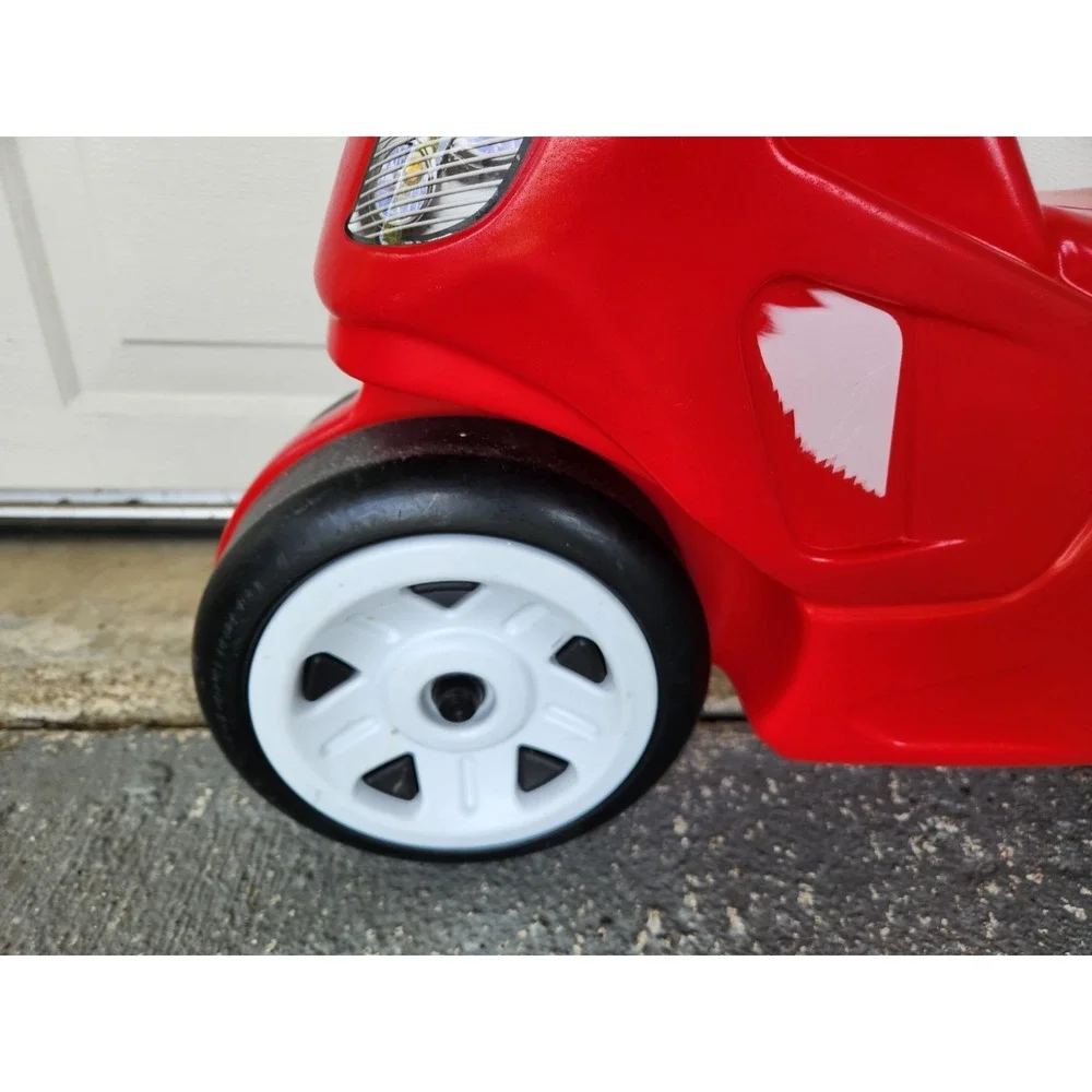 Vtg Little Tikes Step 2 Red Motorcycle Toddler Ride On Toy Indoor Outdoor Bike